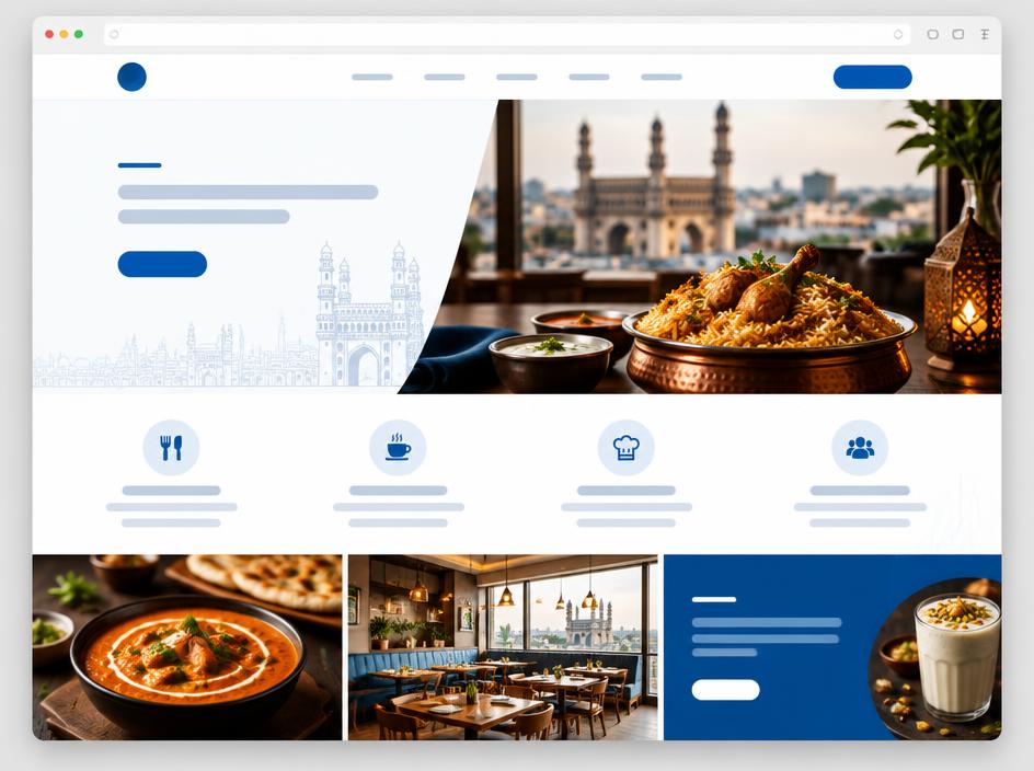 Kavitha Kitchen Local business website website mockup